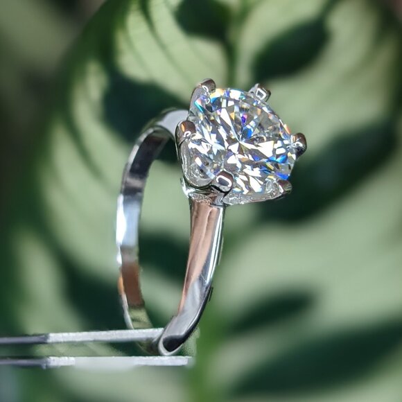 New 3 carat Round Brilliant Cut Solitaire Engagement Ring - Picture 5 of 15